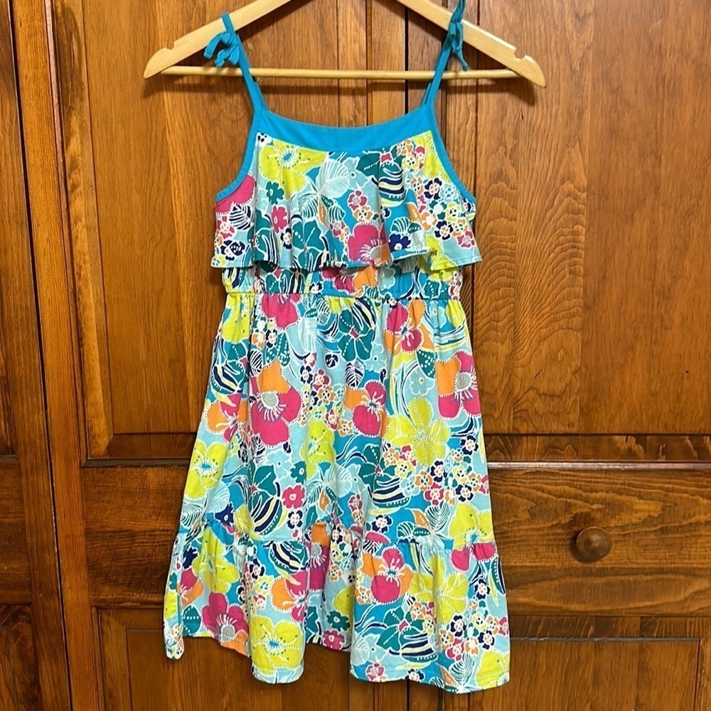 1989 Place Multicolored Cotton Floral Sundress 10-12